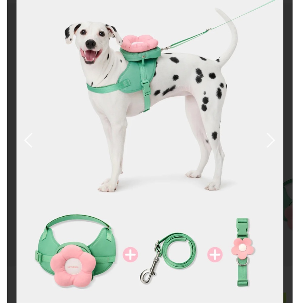 Vetreska Flora Pet Harness & Backpack 3 In 1 Set